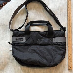 Adidas Men's Black and Gray Messenger Bag